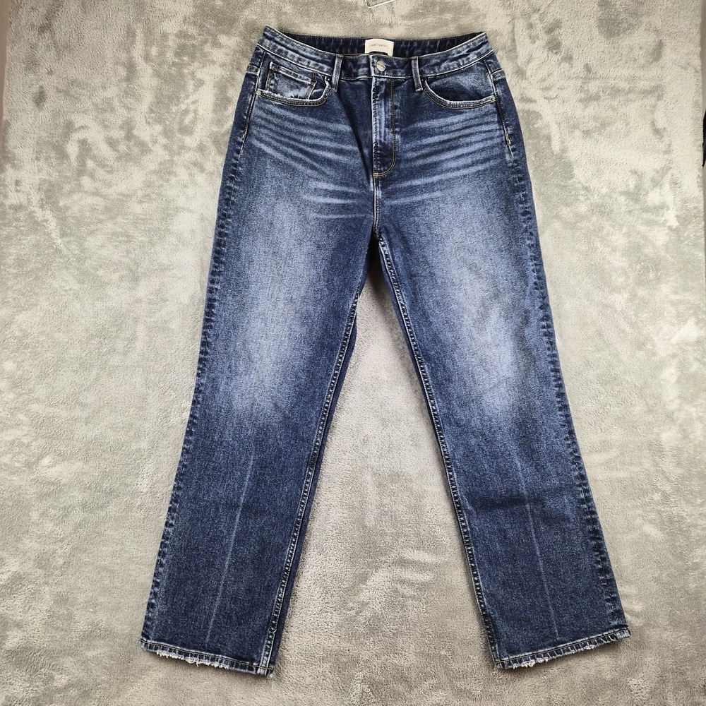 Driftwood Stella Jeans Womens 29x27 Blue Denim Stretch Straight Leg High Rise